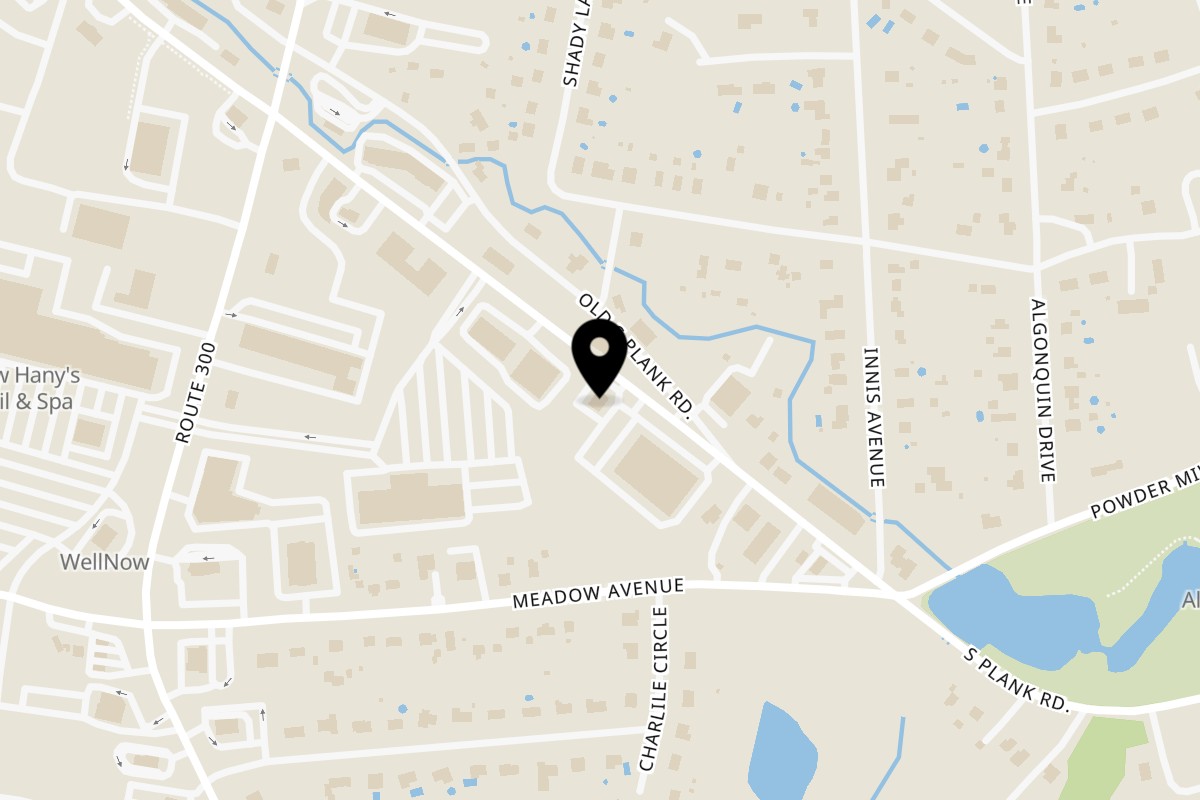 Map showing the location of Desi Dhaba Indian Restaurant on 177 S Plank Rd in Newburgh